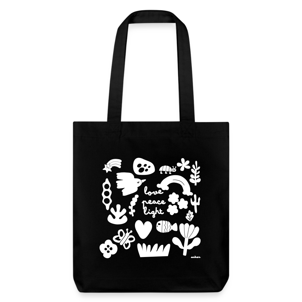 love peace light - black