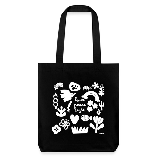 love peace light - black