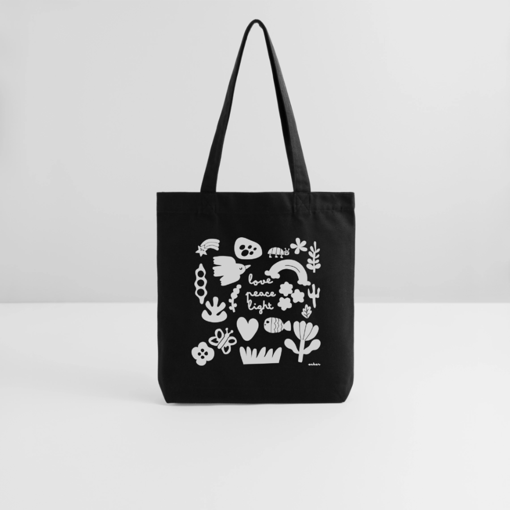 love peace light - black