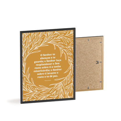 Bênção Sacerdotal – Poster (Mostarda) com Moldura