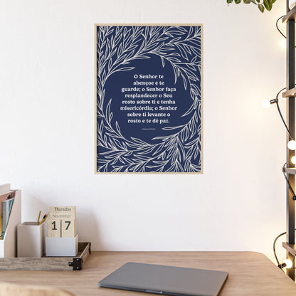 Bênção Sacerdotal – Poster (Azul) com Moldura