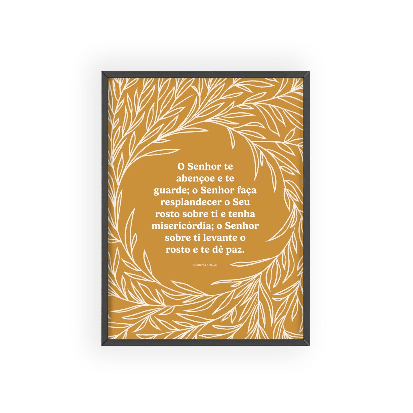 Bênção Sacerdotal – Poster (Mostarda) com Moldura