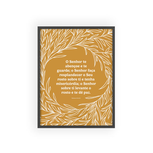 Bênção Sacerdotal – Poster (Mostarda) com Moldura