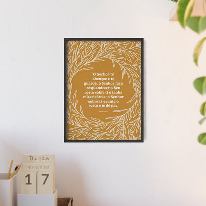 Bênção Sacerdotal – Poster (Mostarda) com Moldura