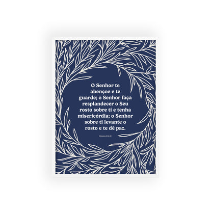 Bênção Sacerdotal – Poster (Azul) com Moldura