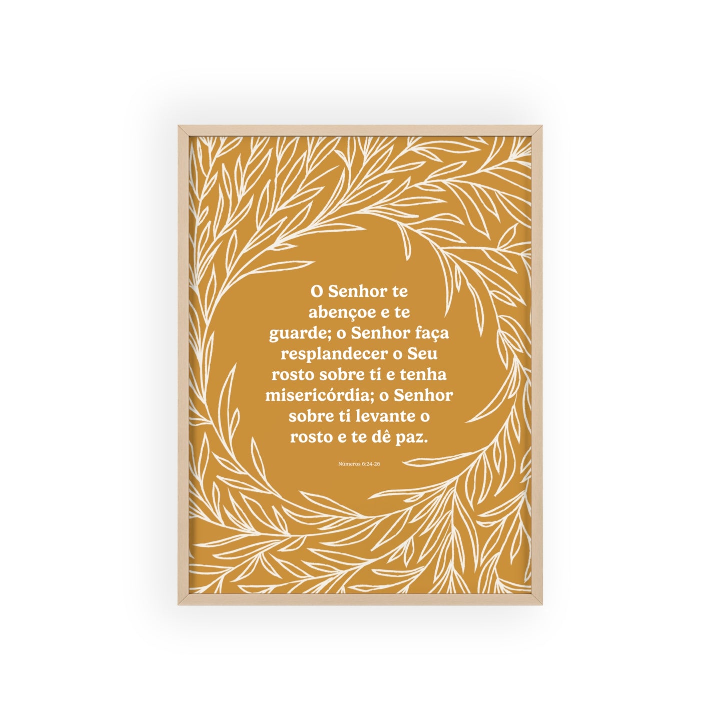 Bênção Sacerdotal – Poster (Mostarda) com Moldura