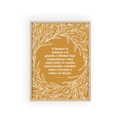 Bênção Sacerdotal – Poster (Mostarda) com Moldura