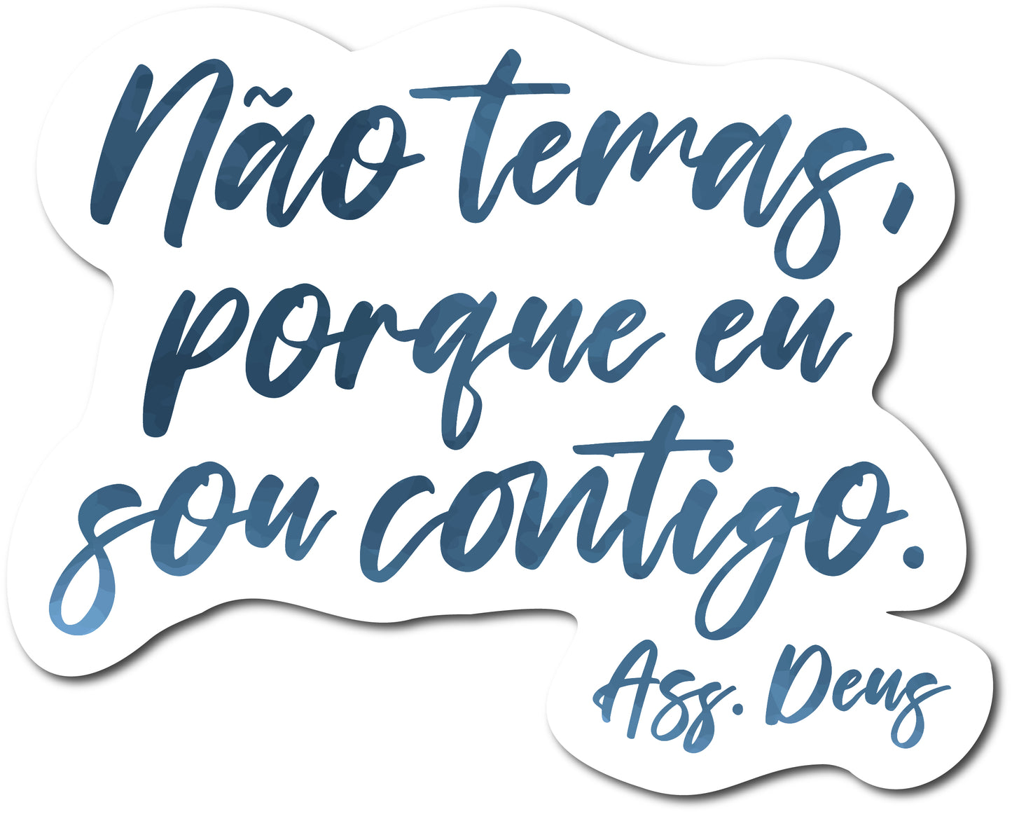 Não temas - Lettering (autocolante)