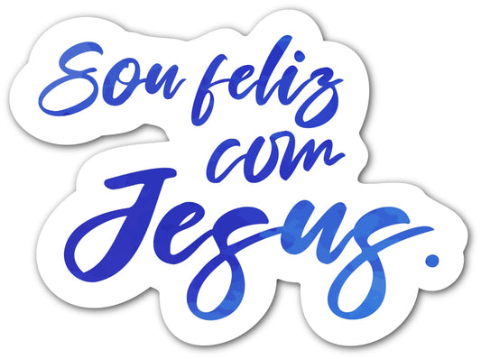 Sou feliz - Lettering (Autocolante)